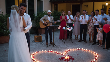 La serenata alla sposa la sera prima del matrimonio puo essere organizzata a domicilio