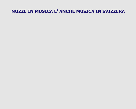 NOZZE IN MUSICA E' ANCHE MUSICA IN SVIZZERA
