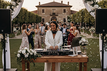 L'Aperitivo musicale di Nozze in Musica si svloge con musica live con cantanti musicisti e deejay